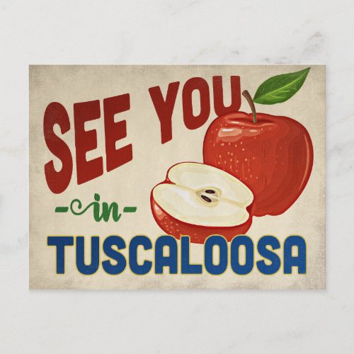 Tuscaloosa Alabama Apple _ Vintage Travel Postcard