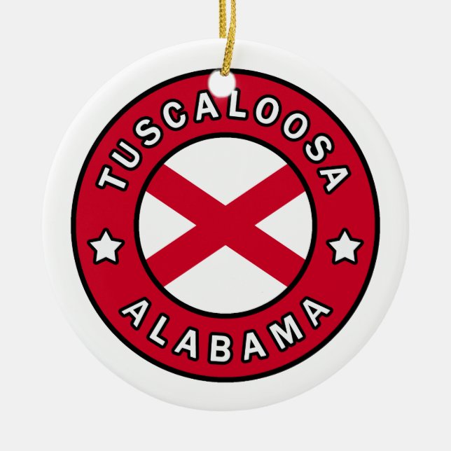 Tuscaloosa Alabama Ceramic Ornament (Front)
