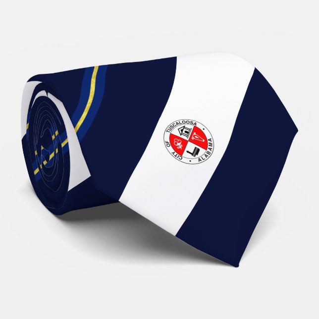 Tuscaloosa (Alabama) city flag Neck Tie (Rolled)