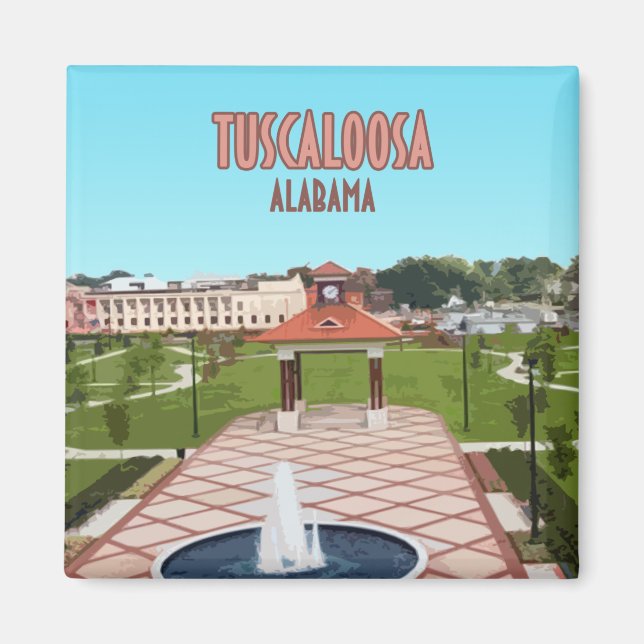 Tuscaloosa Alabama Downtown Magnet (Front)