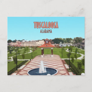 Tuscaloosa Alabama Downtown Postcard