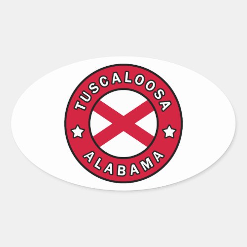 Tuscaloosa Alabama Oval Sticker