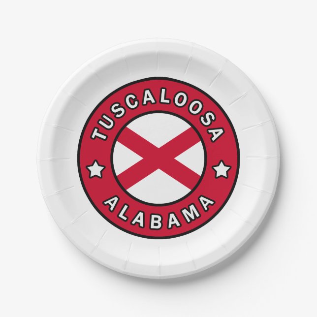 Tuscaloosa Alabama Paper Plates (Front)