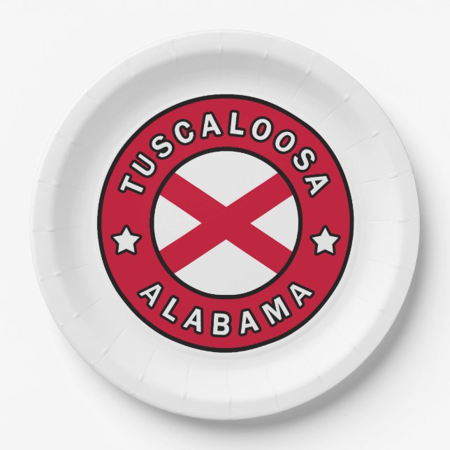 Tuscaloosa Alabama Paper Plates (Front)