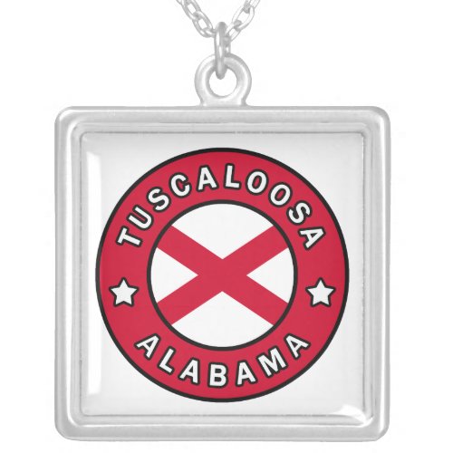 Tuscaloosa Alabama Silver Plated Necklace