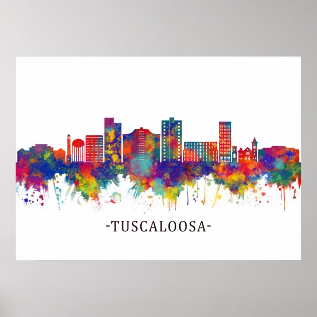 Tuscaloosa Alabama Skyline Poster (Front)