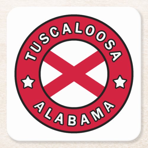 Tuscaloosa Alabama Square Paper Coaster