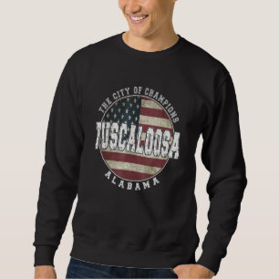 Tuscaloosa Alabama  Vintage American flag Sweatshirt