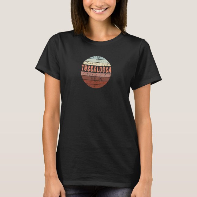 Tuscaloosa Alabama Waikiki Beach Sunset 4 Distress T-Shirt (Front)
