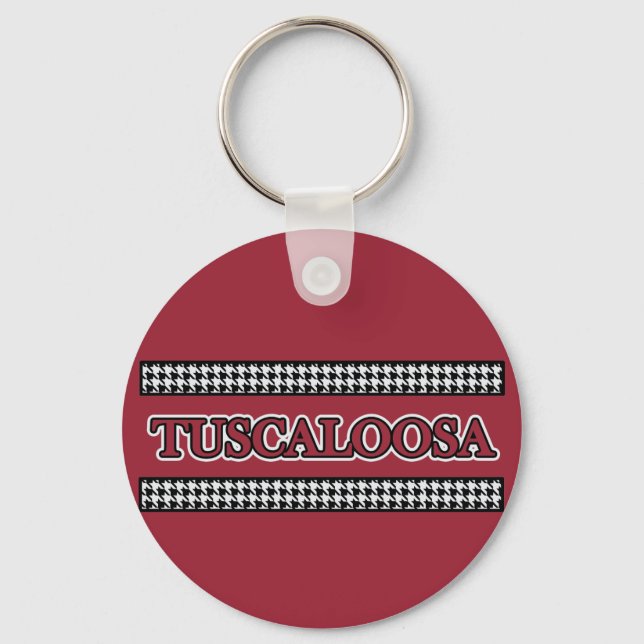 Tuscaloosa Houndstooth Keychain (Front)