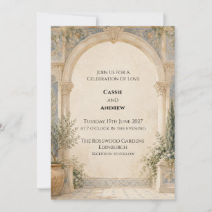 Tuscan Archway Wedding Invitation