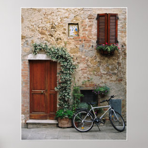 Tuscan Bicycle, Pienza Photography Print or Poster