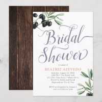 Tuscan Bridal Shower Italian Olive Branch Rustic