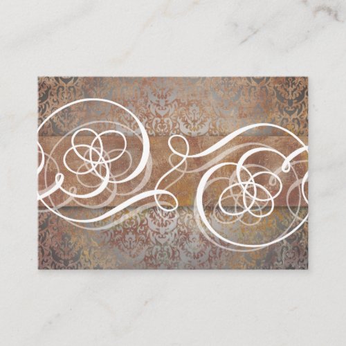 Tuscan Damask Elegant Wedding Name Place Cards Business Cards