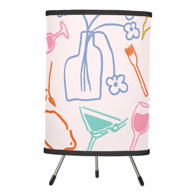 Tuscan Evening Tripod Lamp (Front)