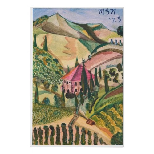 Tuscan Farmhouse Faux Canvas Print