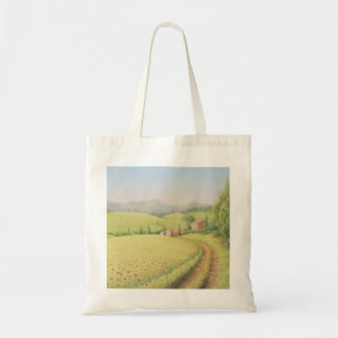 Tuscan Farmhouse, Italy in Pastel Tote Bag