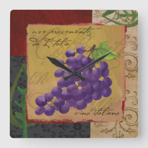 Tuscan Grapes Wall Clock