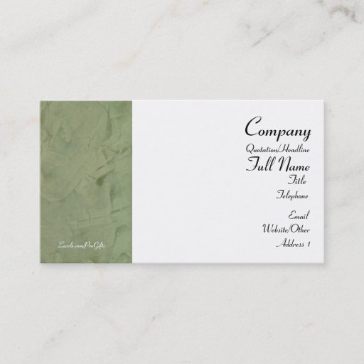 Customizable Tuscan Green Business Cards