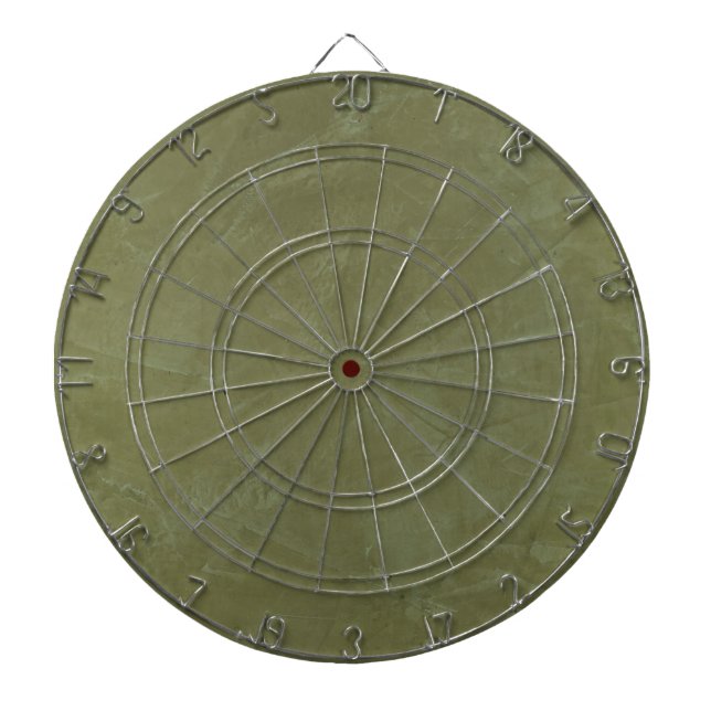 Tuscan Green Faux Finish Dartboard With Darts (Front)