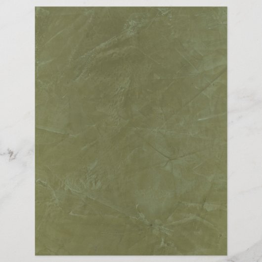 Tuscan Green Faux Finish Paper Sheet (Front)