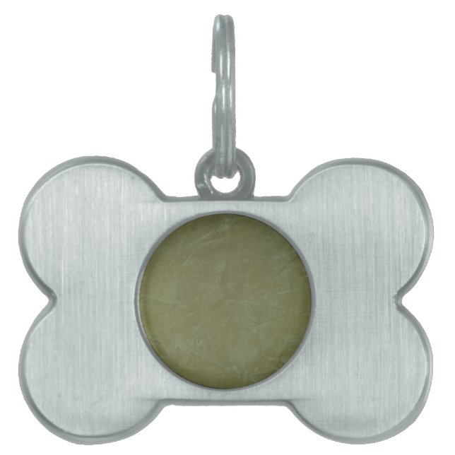 Tuscan Green Faux Finish Pet ID Tag (Front)
