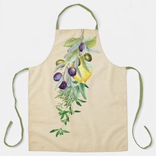 Tuscan Herbs Lemons Olives Apron