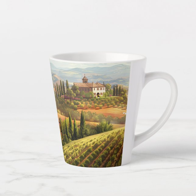 Tuscan Holiday 1 Latte Mug (Right)