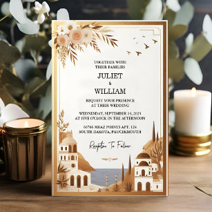 Tuscan Italian Coffee Sorrento Casual Wedding Invitation