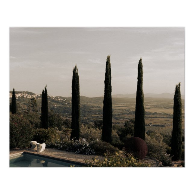 Tuscan landscape hidden behind cypresses (2024) poster (Front)