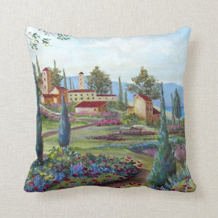 Tuscan landscape pillow