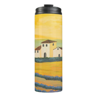 Tuscan landscape, private painter, acrylic paintin thermal tumbler