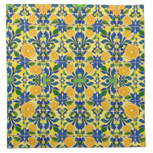 Tuscan Lemon Cocktail Cloth Napkin
