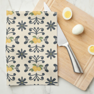 Tuscan Lemon Grove Italian Lemon Floral Kitchen Towel