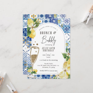 Tuscan Lemon theme Birthday Invitation