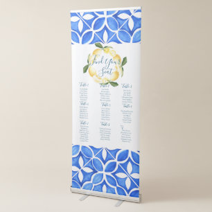 Tuscan Lemon Watercolor Tile Seating Sign