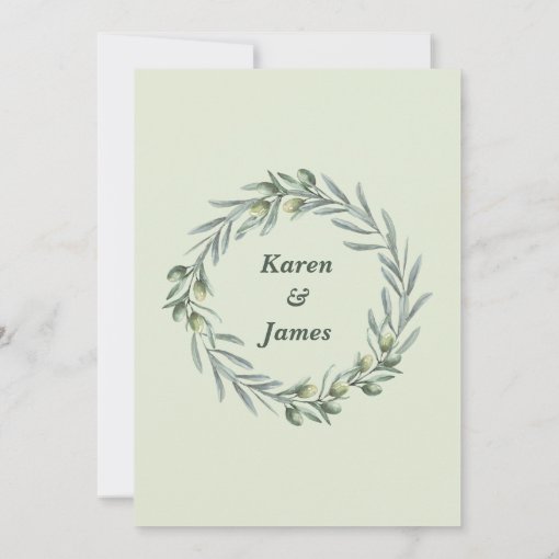 Tuscan Olive Garden Wedding Invitation | Zazzle