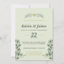 Tuscan Olive Garden Wedding Invitation | Zazzle