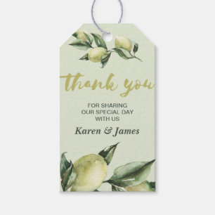 Tuscan Olive Garden Wedding Thank You Gift Tags