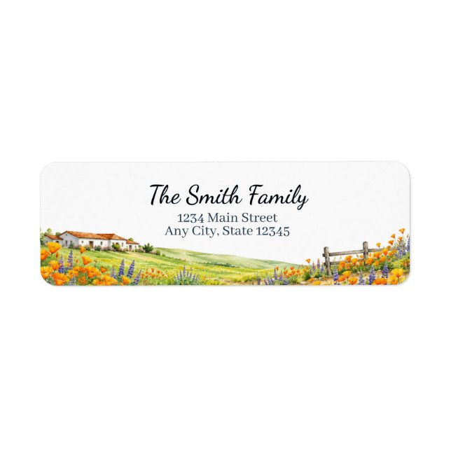 Tuscan Return Address Labels | Personalized (Front)