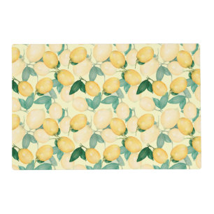 Tuscan Rustic Lemons and Greenery Placemats