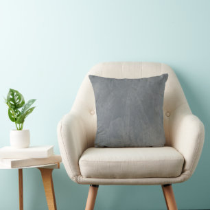 Tuscan Slate Gray Stone Plaster  Throw Pillow
