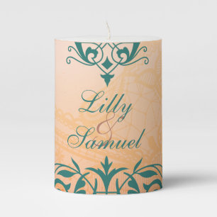 Tuscan Teal Pillar Candle