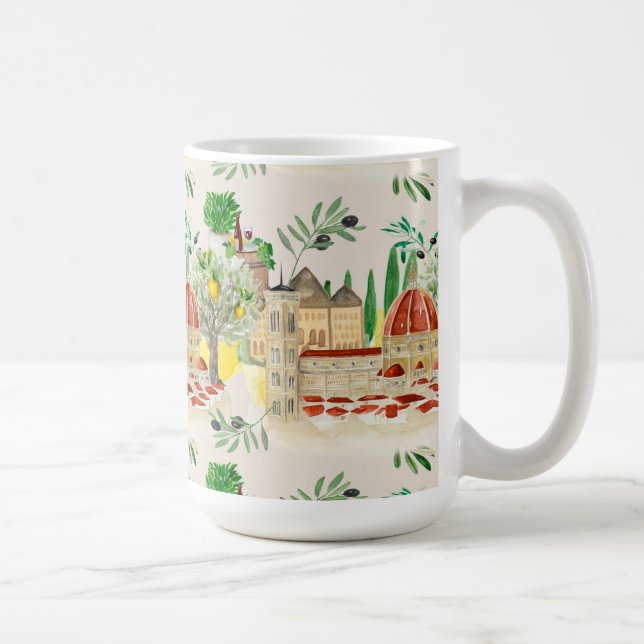 Tuscan,Tuscany,Italy,olives,lemons, citrus    Coffee Mug (Right)