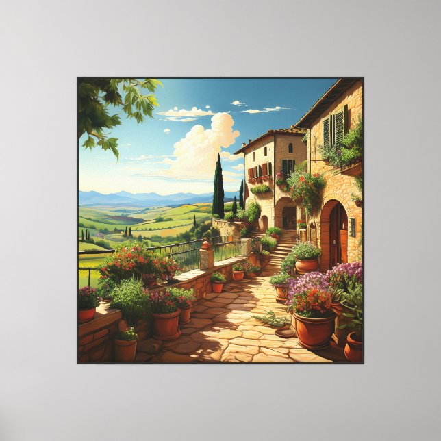 Tuscan Villa Canvas Wall Art 40x40 inch  (Front)