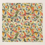 Tuscan Vines Chifon Scarf<br><div class="desc">TUSCAN VINES A typical italian renaissance design motif features vivid colorful vines and flowers. NOTE: The design extends to the edge of the scarf and does not include a beige border as it appears in the sample photo. Please choose hem thread color above.</div>