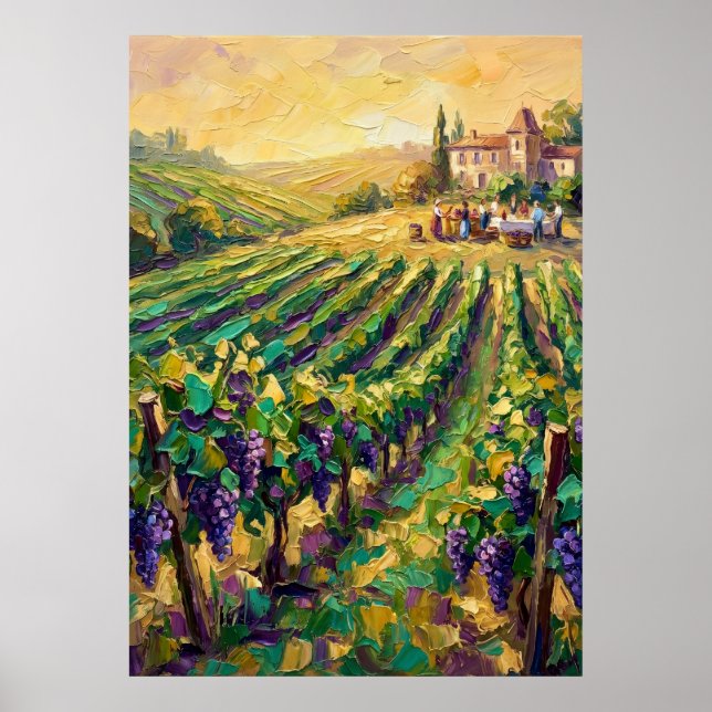Tuscan Vineyard Landscape Poster (Front)