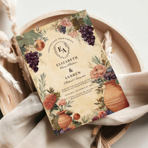 Tuscan Vineyard Rustic Celebration Invitation