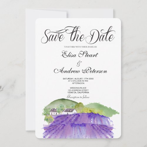 Tuscan Vineyard Save the Date Invitation