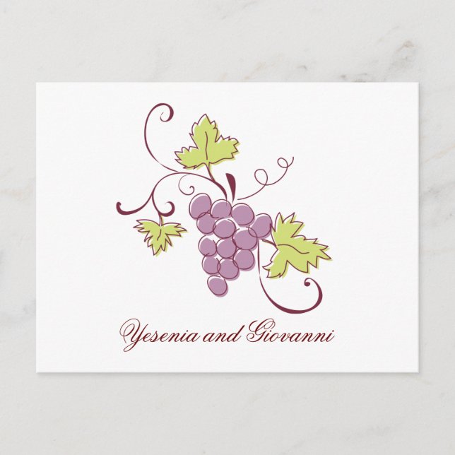 Tuscan Vineyard Save the Date postcard (Front)